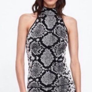 Zara Snake Print Sleeveless Top